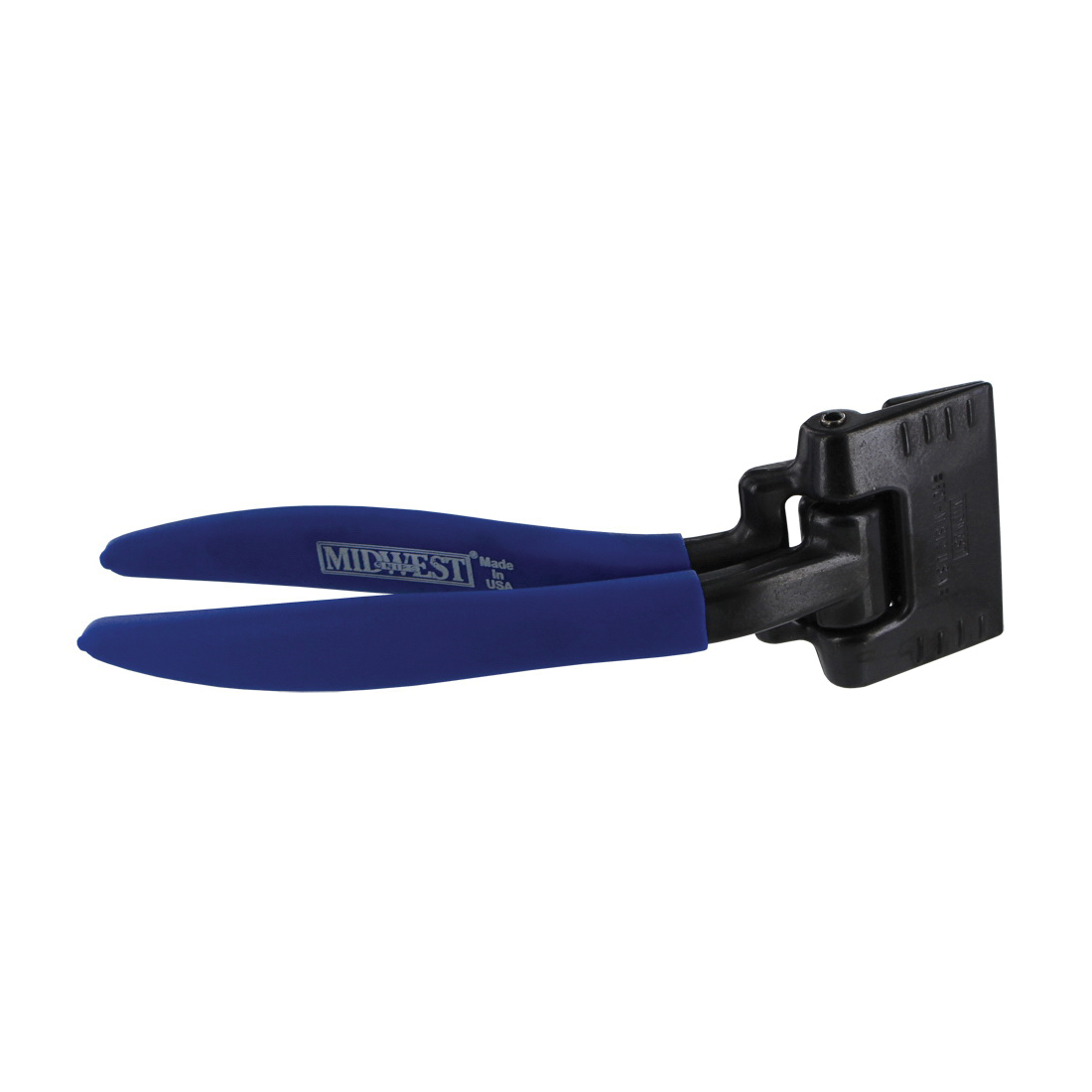 Midwest Snips&reg; MWT-ST2 Offset Handle Seamer Tong, 22 to 24 ga Metal Gauge, 3 in Jaw, Graduations: 1/4 in Increments, Kush&apos;N-Kote&reg; Grip Handle