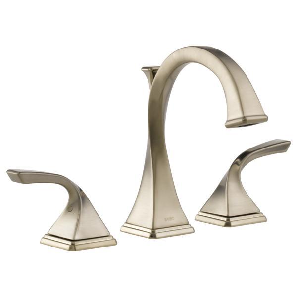 Brizo® 65330LF-BN-ECO Virage® Widespread Lavatory Faucet, Commercial, 1.2 gpm Flow Rate, 4-7/8 in H Spout, 6 to 16 in Center, Brushed Nickel, 2 Handles, Pop-Up Drain, Import