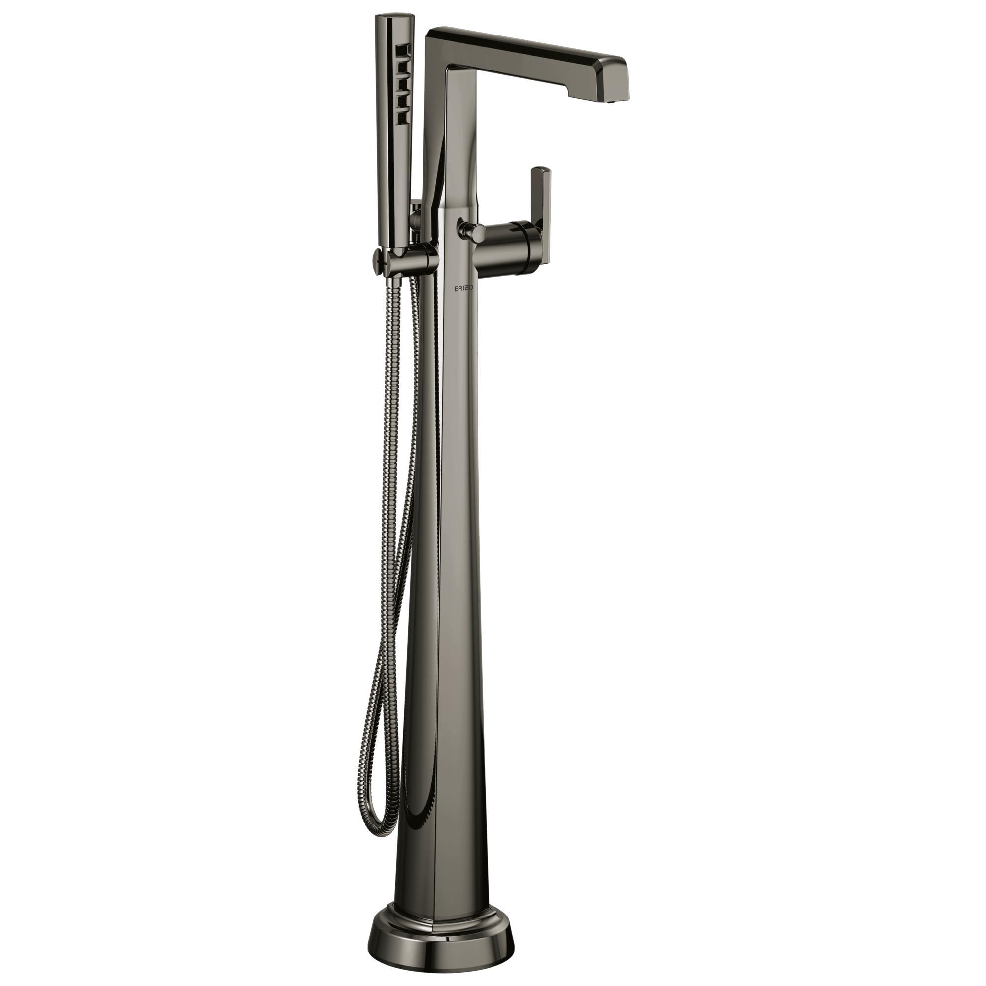 Brizo® T70198-BNX Levoir™ Free Standing Tub Faucet, 1.75 gpm Flow Rate, Brilliance Black Onyx, 1 Handles, Domestic