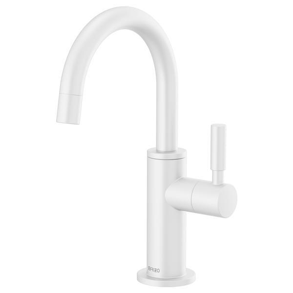 Brizo® 61320LF-C-MW Solna® Integrated Faucet with Arc Spout, 1.5 gpm Flow Rate, Matte White, 1 Handles