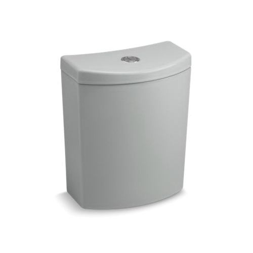 Kohler® 3569-95 Persuade® Curv Dual-Flush Toilet Tank With Supply Line, 1.6 gpf Full/1 gpf Partial, Push Button Flush, Ice Gray™