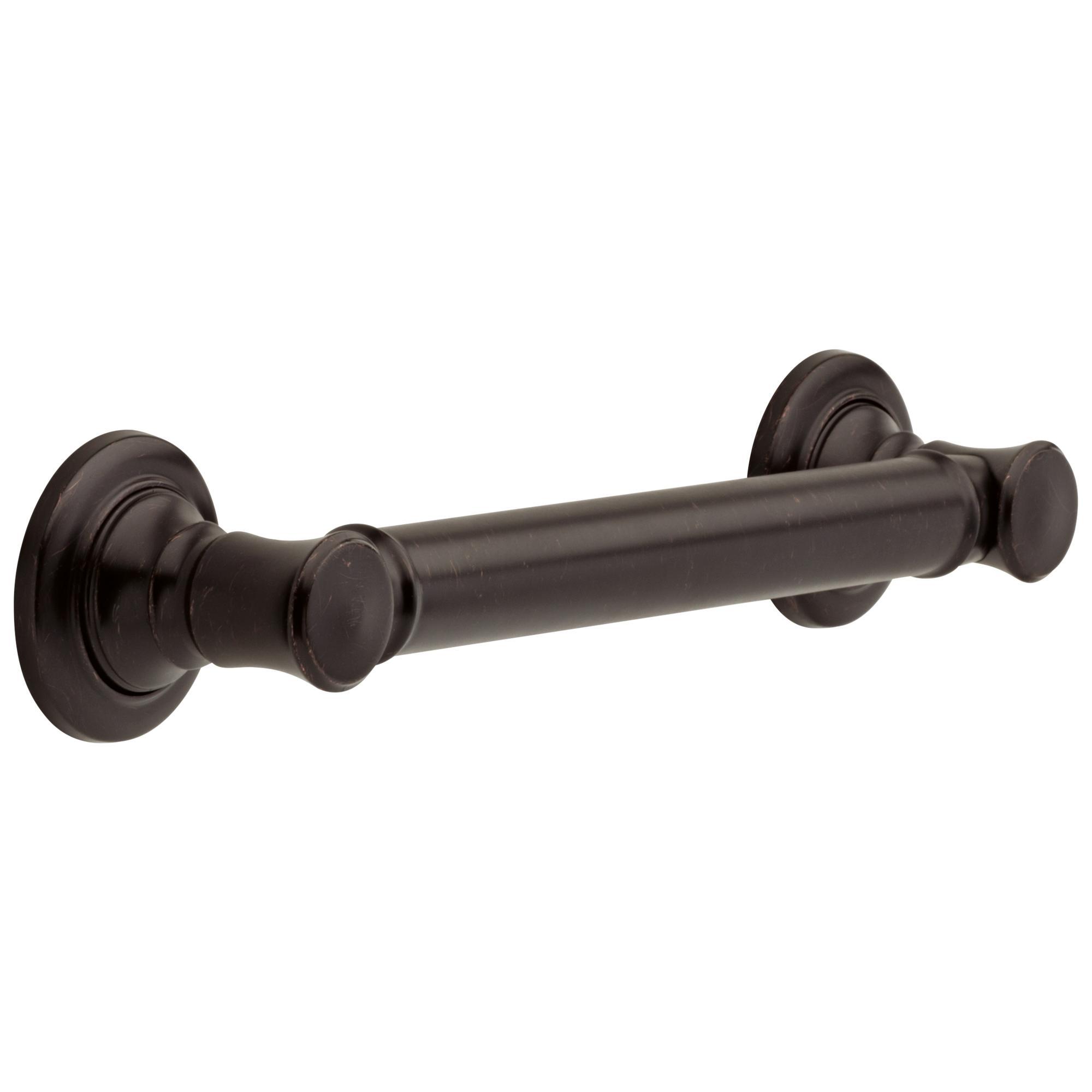 Brizo® 69210-RB Round Traditional Decorative Grab Bar, 12 in L x 1-1/4 in Dia, Venetian Bronze, Metal, Import