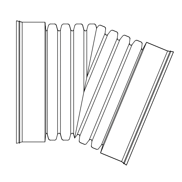 ADS&reg; 15 in Dual Wall Fabricated 22.5 Bend 1592AN65B