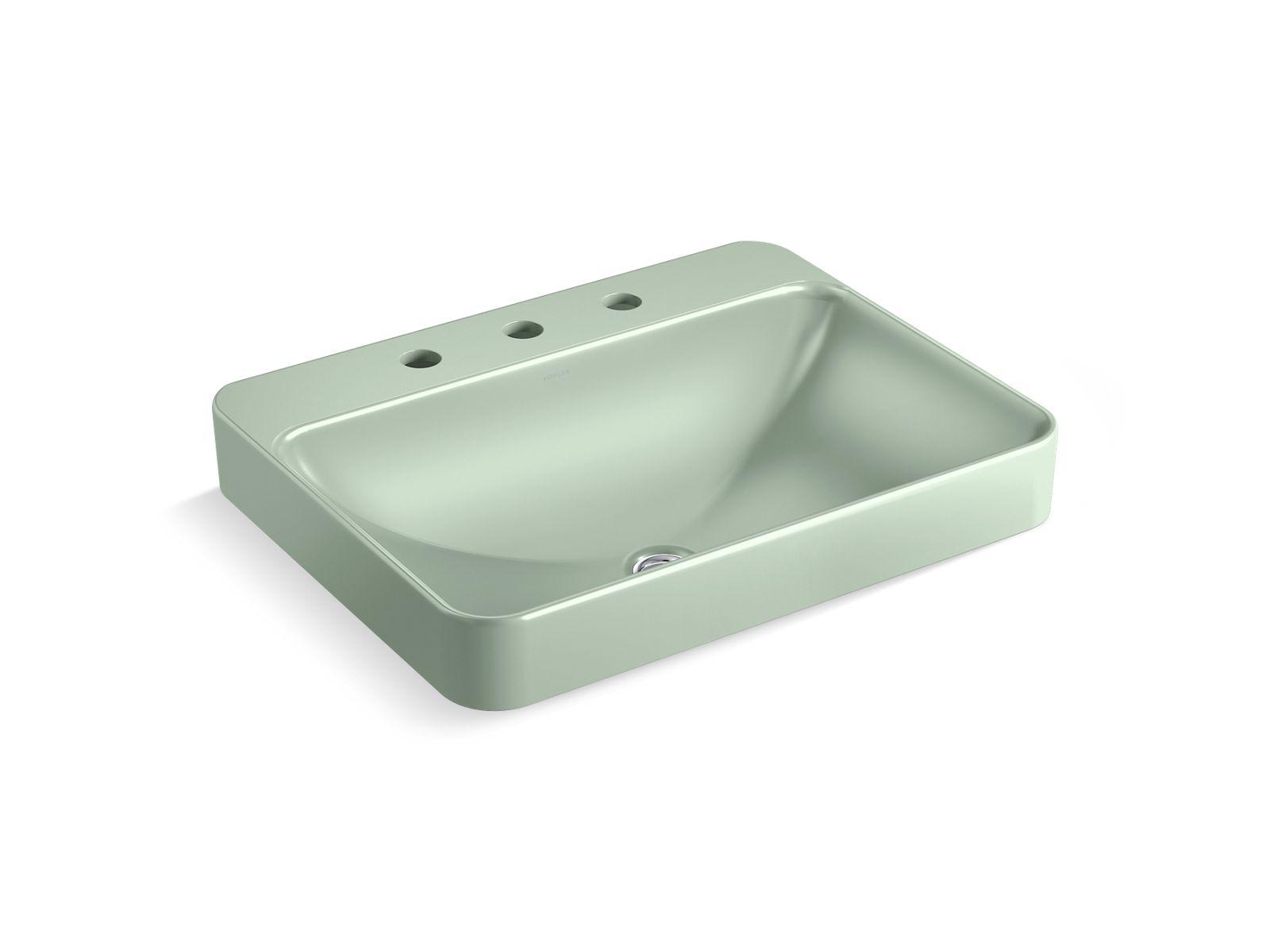 Kohler® 2660-8-42 Vox® Bathroom Sink, Vitreous China, Aspen Green