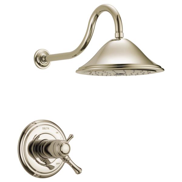DELTA® T17T297-PN TempAssure® 17T Shower Trim, 2.5 gpm Shower, Brilliance® Polished Nickel
