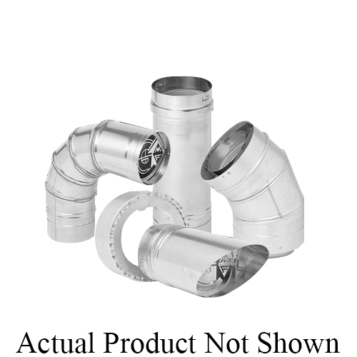 METAL-FAB&reg; Corr/Guard&reg; 4CGSW45L Single Wall Vent Elbow, 45 deg, Stainless Steel