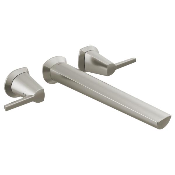 DELTA® T5771-SS-PR-WL Galeon™ Wall Mount Tub Filler, 12 gpm Flow Rate, 8 in Center, Lumicoat™ Stainless, 2 Handles, Import, Commercial/Residential