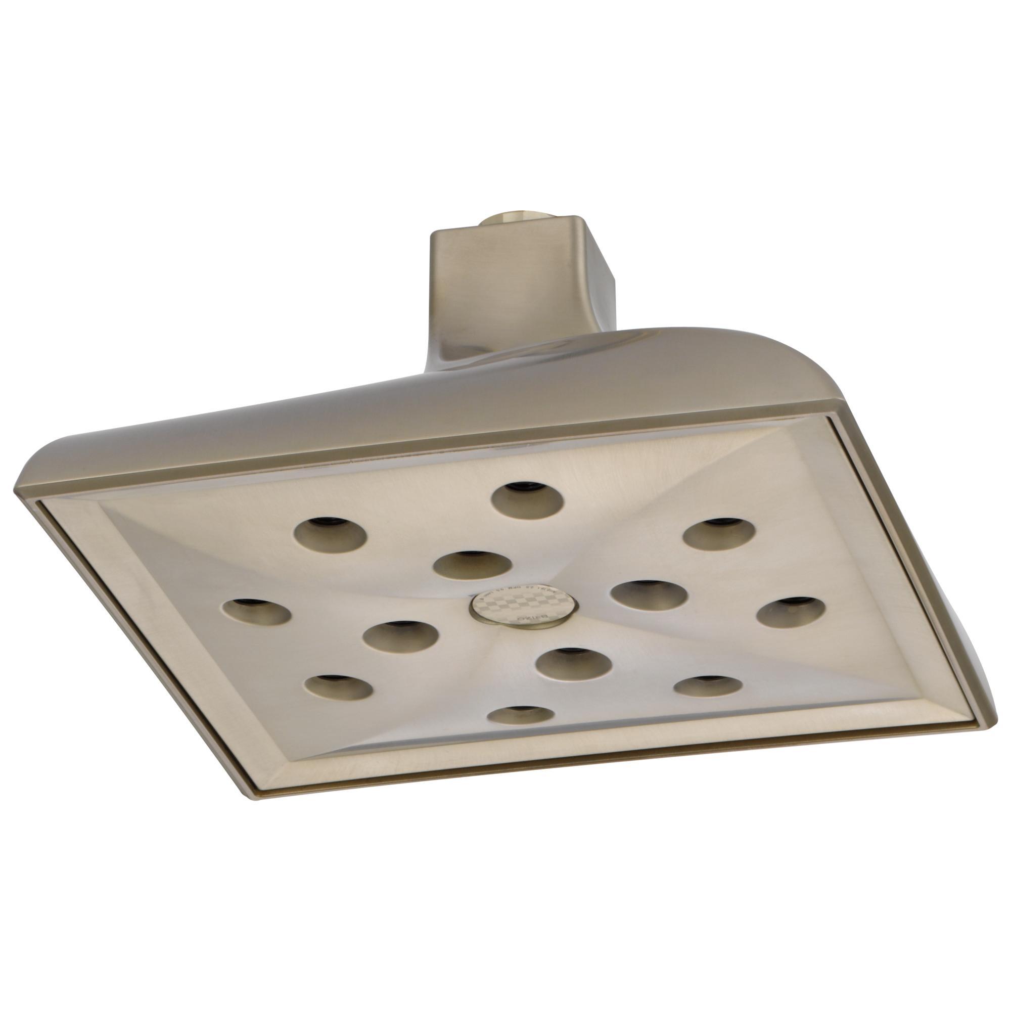 Brizo® 81330-BN-2.5 Raincan Shower Head, Virage®, 2.5 gpm Flow Rate, 1 Sprays, Ceiling Mount, 8 in Head, Domestic