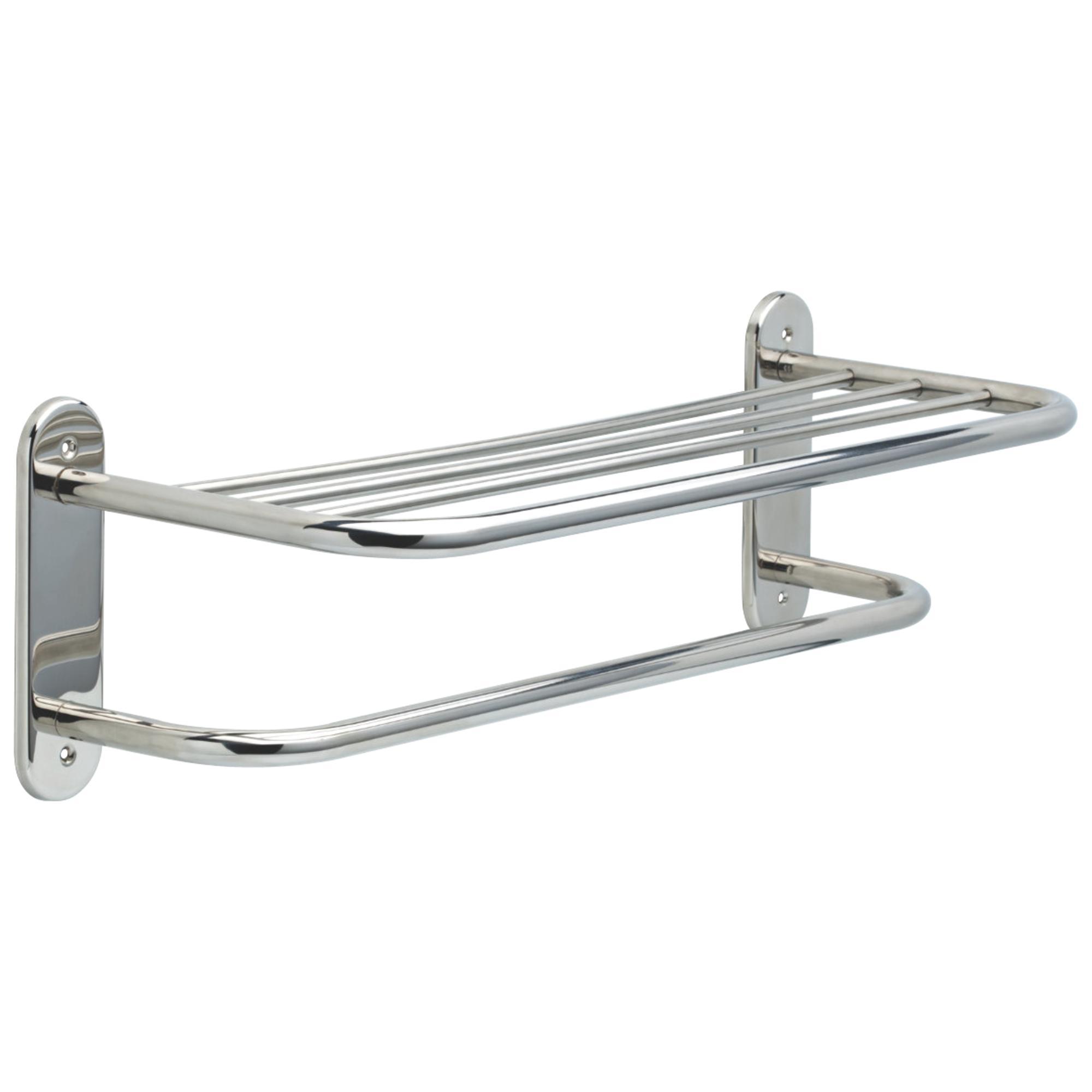 DELTA® 43624 Towel Shelf, 24 in OAL x 5-7/8 in OAD x 8-1/2 in OAH, Metal, Import