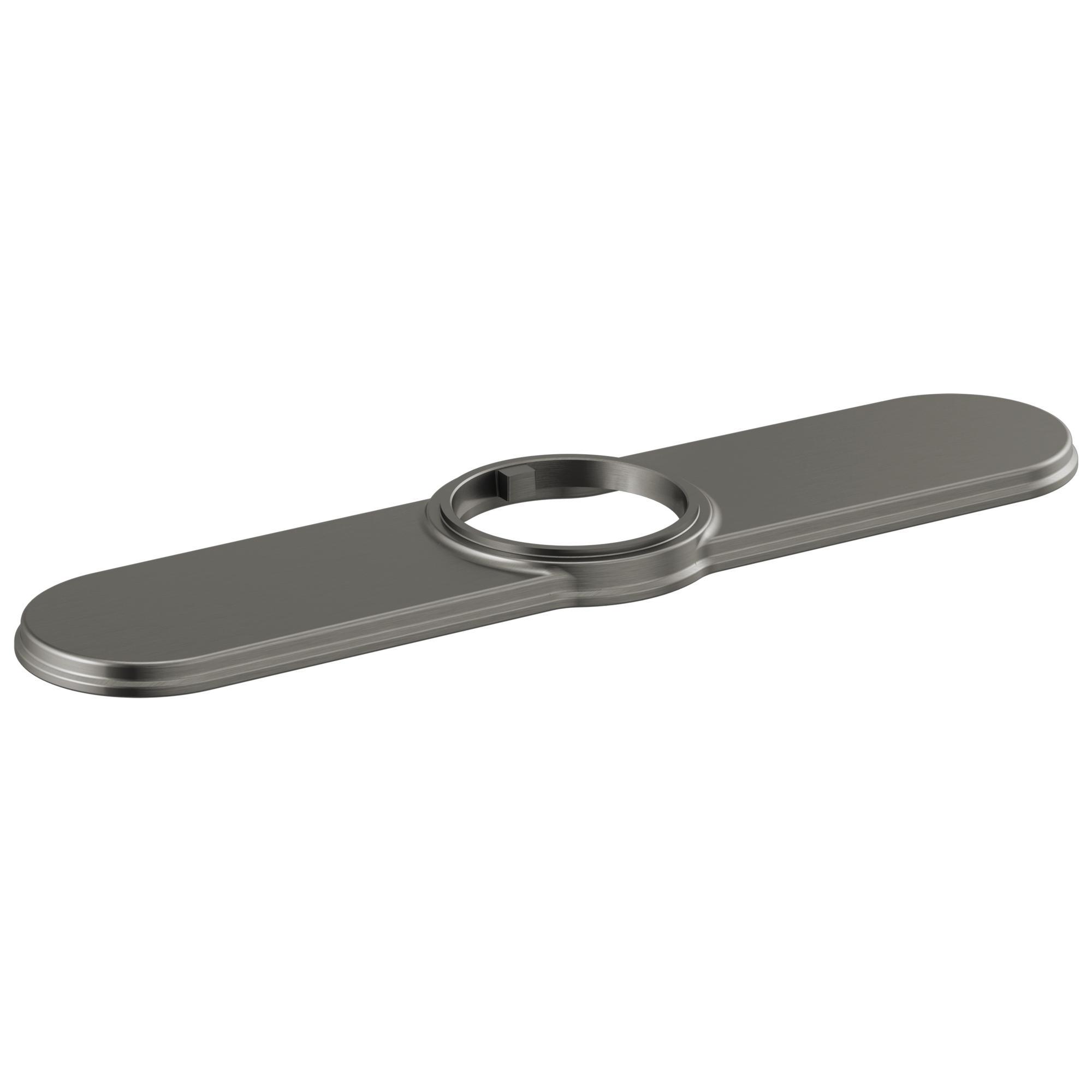 DELTA® RP100845KS Broderick™ Escutcheon Assembly, For Use With Broderick™ 9690-DST 1-Handle Pulldown Kitchen Faucet With Spring Spout and Broderick™ 9690T-DST 1-Handle Pulldown Kitchen Faucet Spring Spout with Touch2O Technology, 2.63 in L x 10-1/4 in W