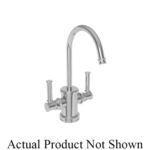 Newport Brass® 2940-5603/03N Model 2940-5603 Taft Hot and Cold Water Dispenser Faucet, 1 gpm Flow Rate, Fixed Spout, Living Uncoated Polished Brass, 2 Handles