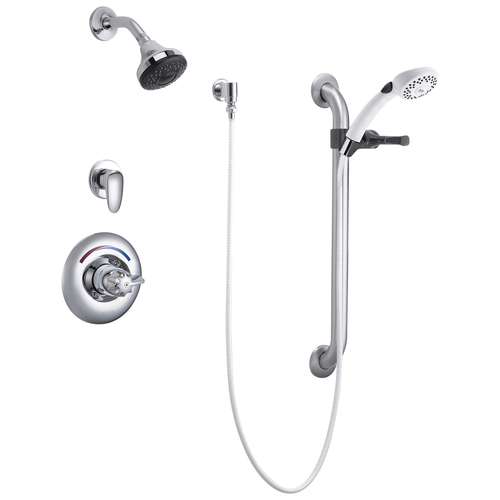 DELTA® T13H333 Universal Shower Valve Trim, MultiChoice®, 1.5 gpm, Polished Chrome