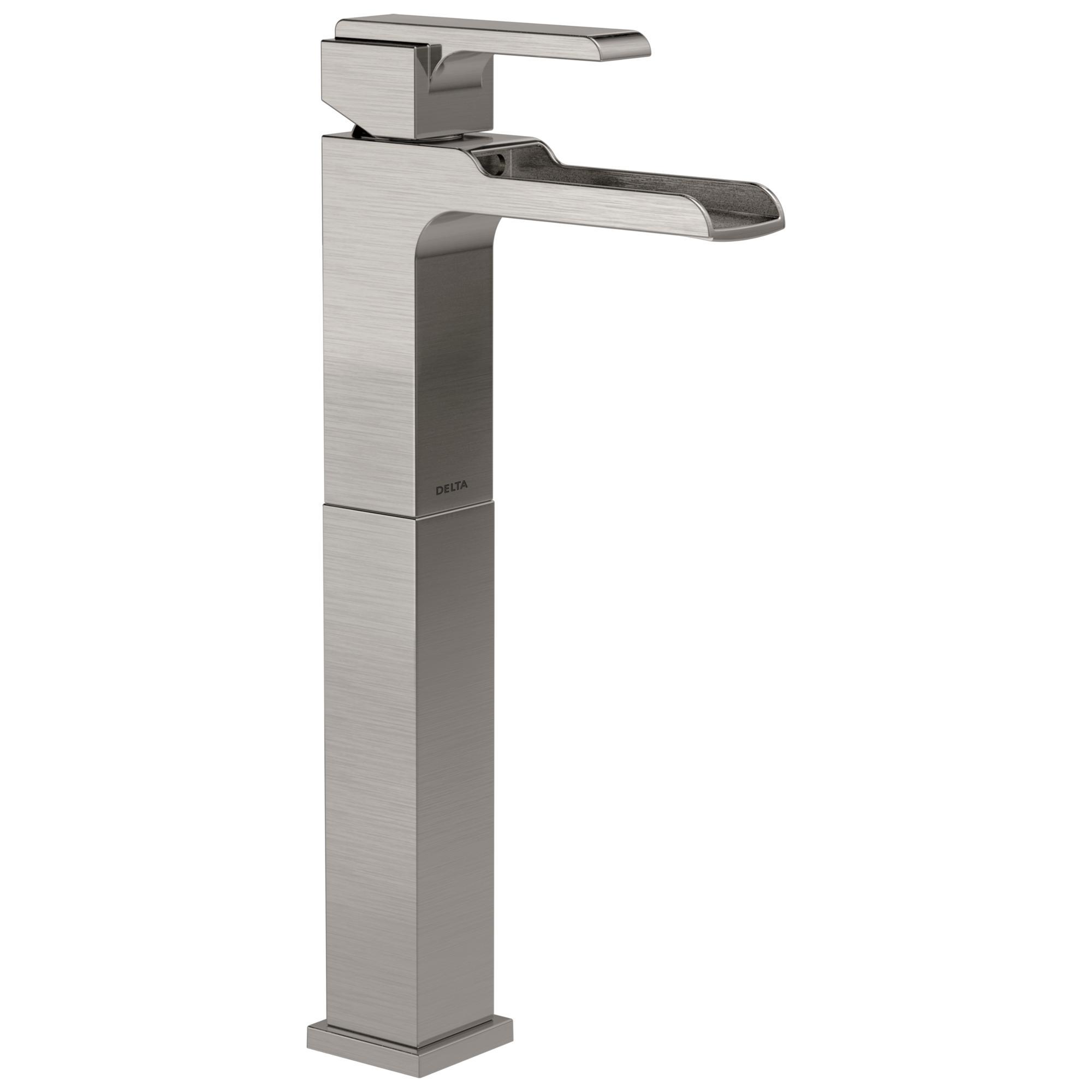 DELTA® 768LF-SS Ara® Vessel Lavatory Faucet, Commercial, 5-3/16 in Spout, 11-1/8 in H Spout, Stainless Steel, 1 Handles