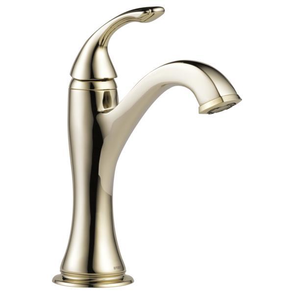 Brizo® 65085LF-PN Lavatory Faucet, Charlotte®, 1.5 gpm, 5-3/4 in H Spout, 1 Handles, 1 Faucet Holes, Polished Nickel, Function: Traditional, Commercial