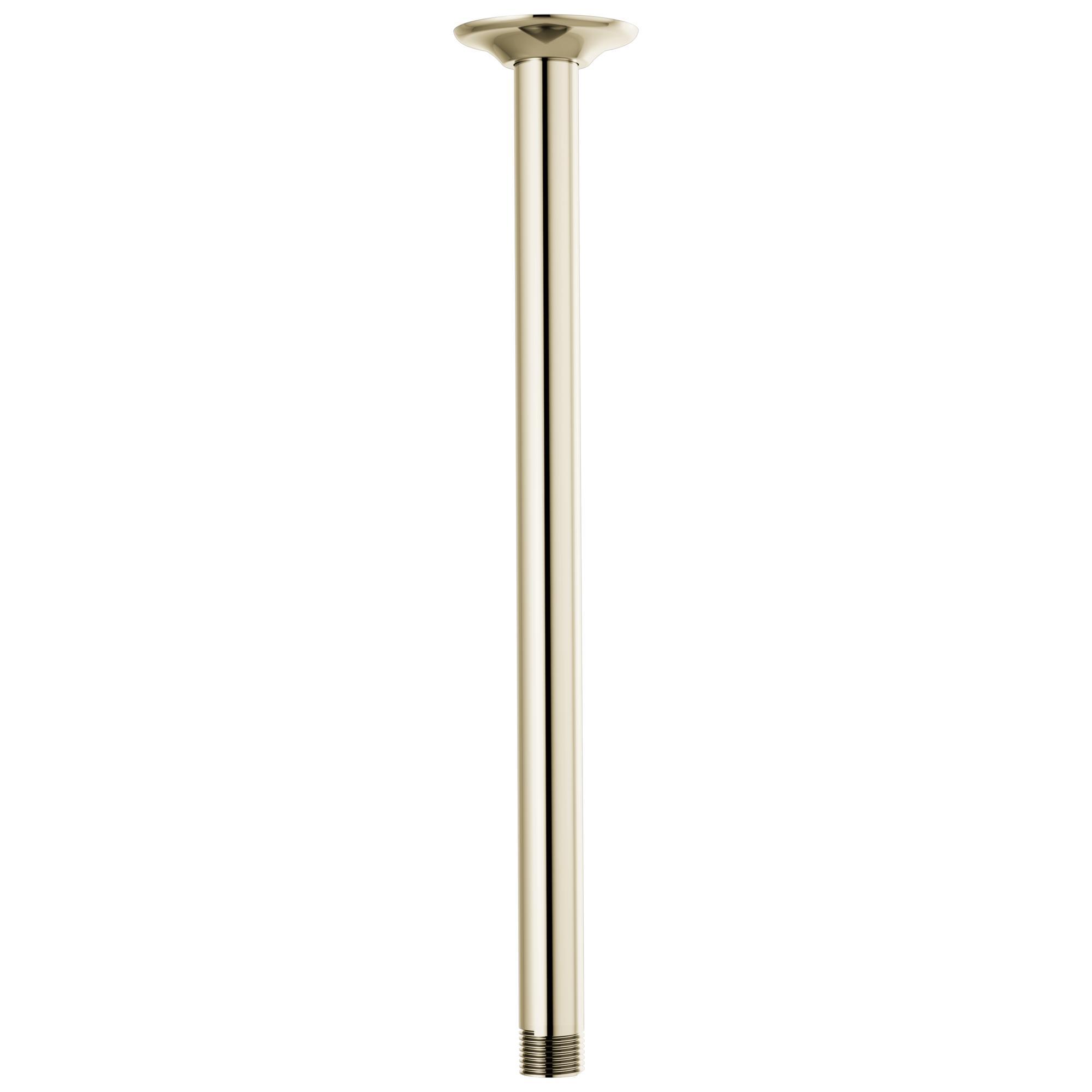 Brizo® RP100470PN Shower Arm and Flange, 14 in L, Solid Brass Arm, 1/2-14 NPT, Ceiling Mount, Import