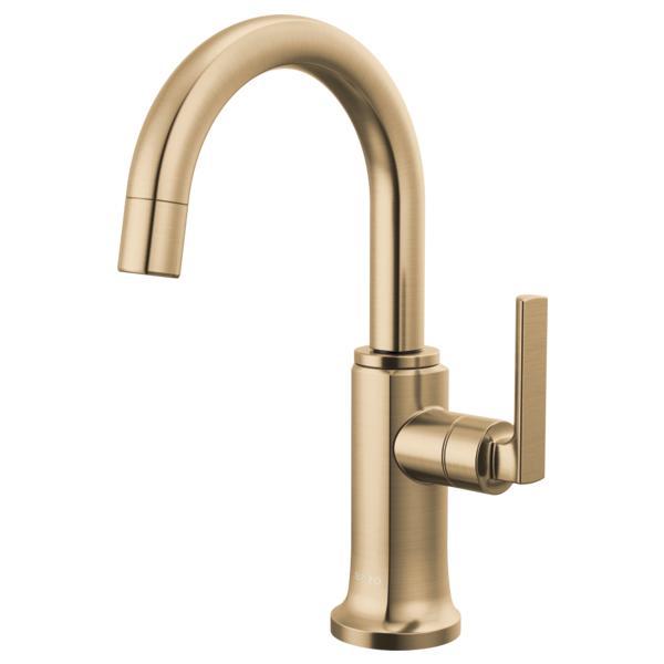 Brizo® 61306LF-C-GL-L Kintsu® Integrated Faucet with Arc Spout, 1.5 gpm Flow Rate, Luxe Gold, 1 Handles
