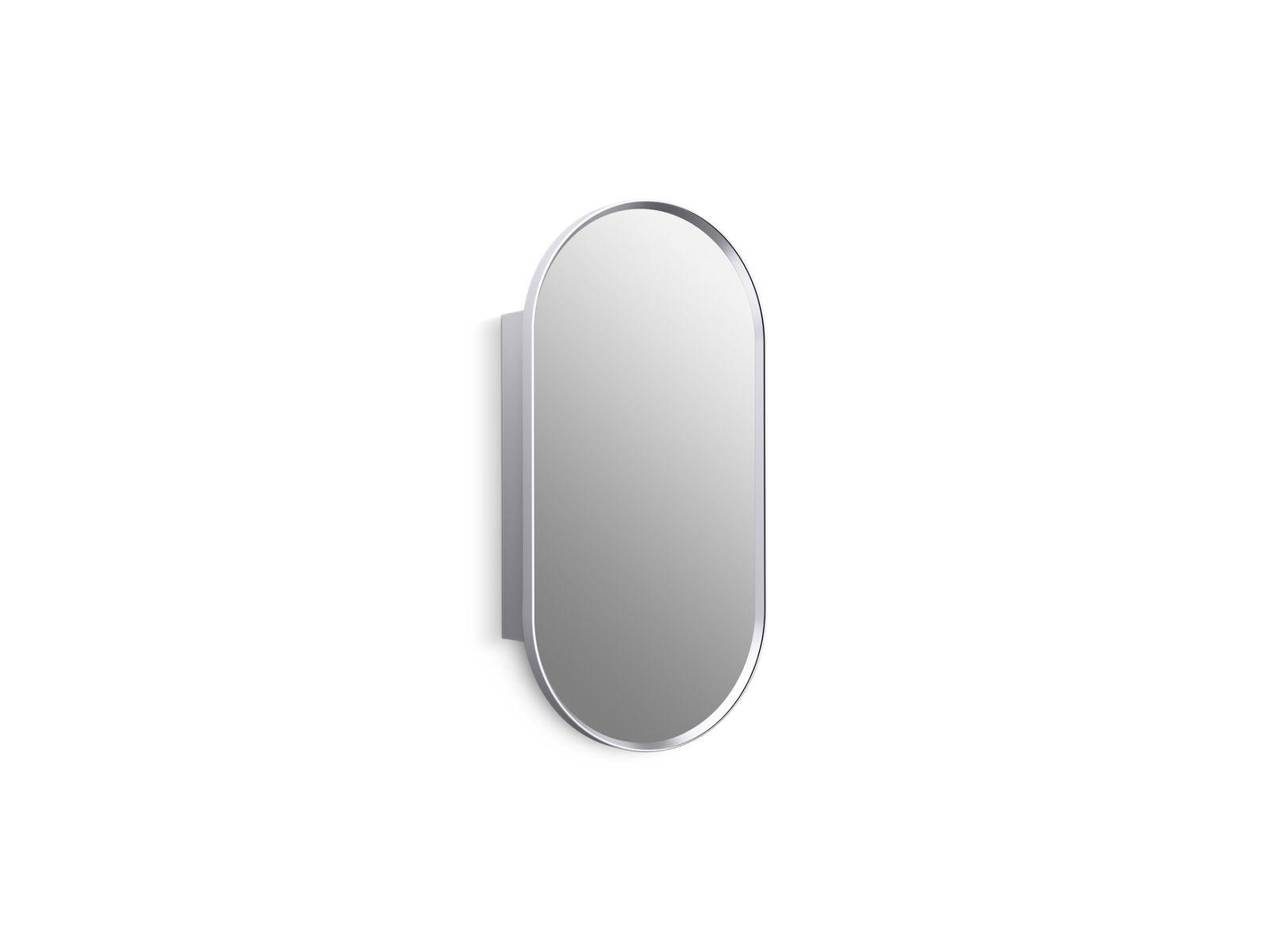 Kohler® 35573-CPL Verdera® Framed Cabinet, 5-9/16 in OAL x 15 in OAW x 30 in OAH, Anodized Aluminum, Polished Chrome