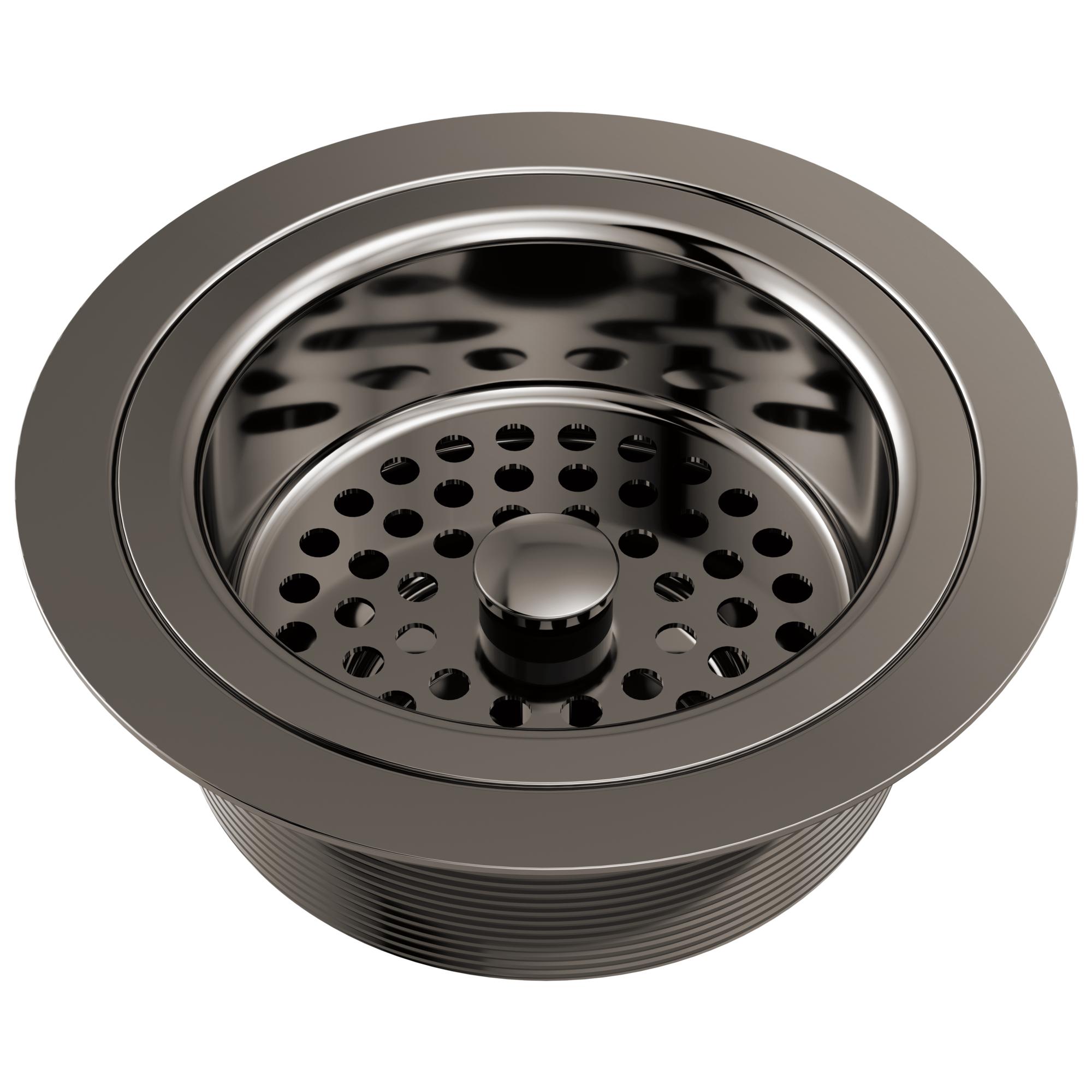 Brizo® 69052-BNX Flange and Strainer Kitchen, 11/2 x 11-1/2 in Nominal, Solid Brass, Brilliance Black Onyx