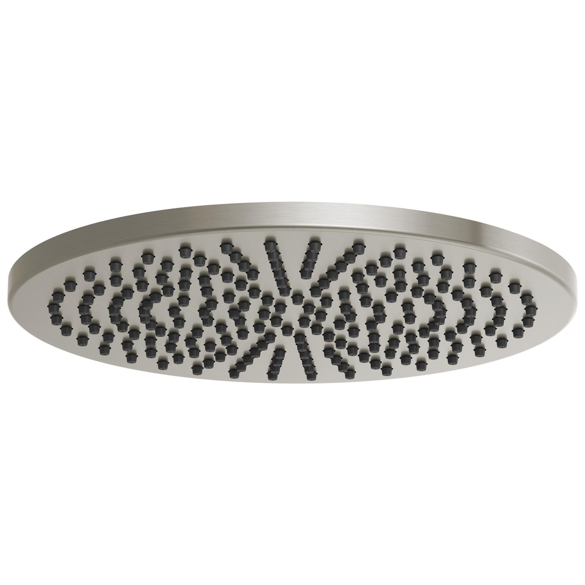 Brizo® 81392-NK-2.5 Raincan Shower Head, 2.5 gpm Flow Rate, 1 Spray, 2.38 in L x 11.81 in W x 11.81 in H Head, Import