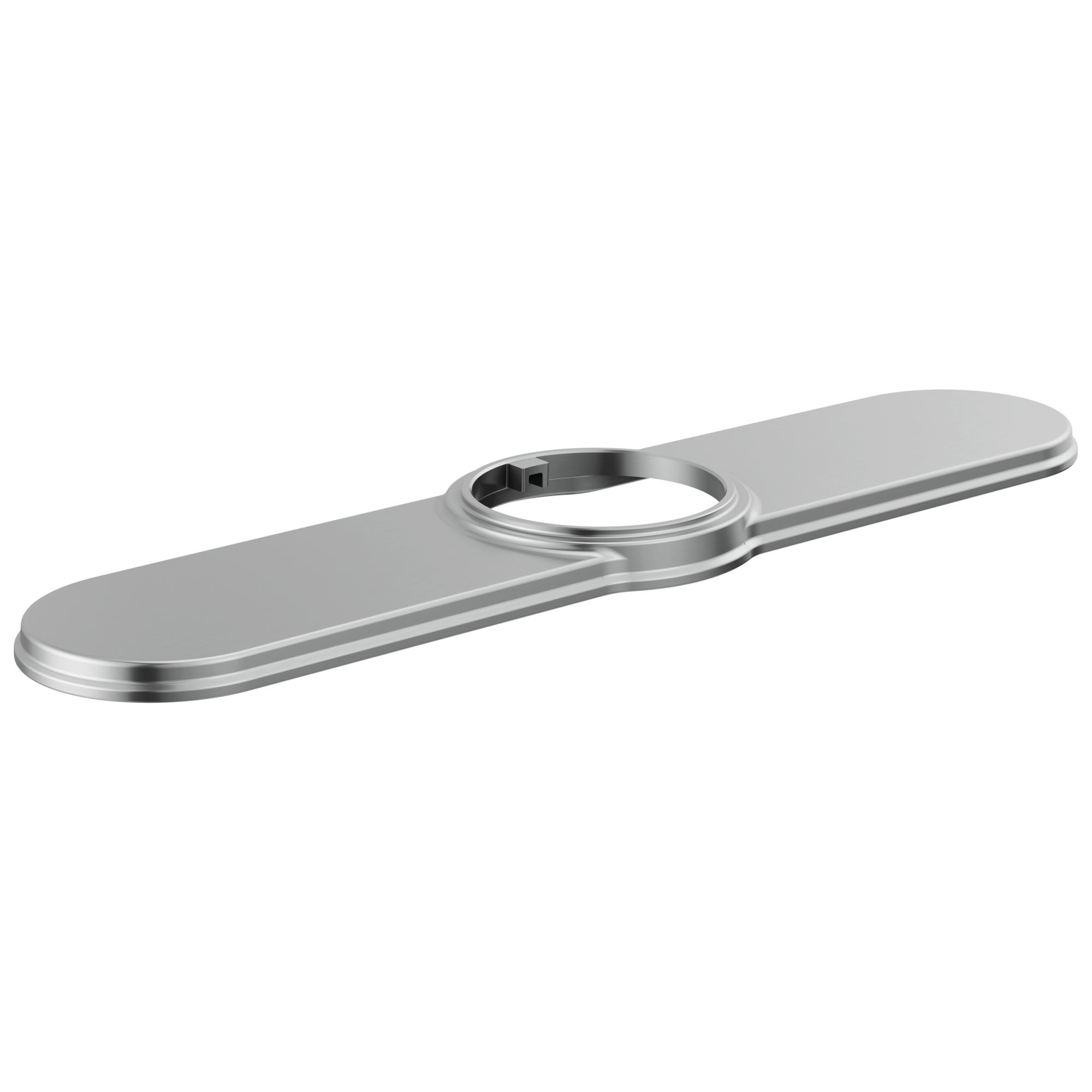 DELTA® RP100845ARPR Renaldi™ Faucet Escutcheon, 2.63 in L 10.25 in W 0.5 in H, Metal, Arctic Stainless, Import