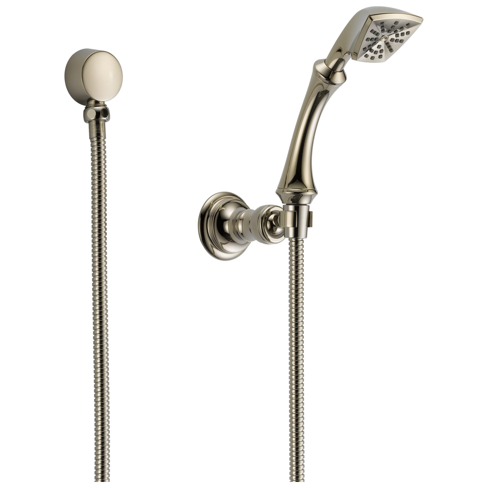 Brizo® 85885-PN Charlotte® Wall Mount Hand Shower, 1-Function Shower Head, 2 gpm Flow Rate, 60 to 82 in L Hose, 1/2-14 NPSM Connection, Polished Nickel, Import