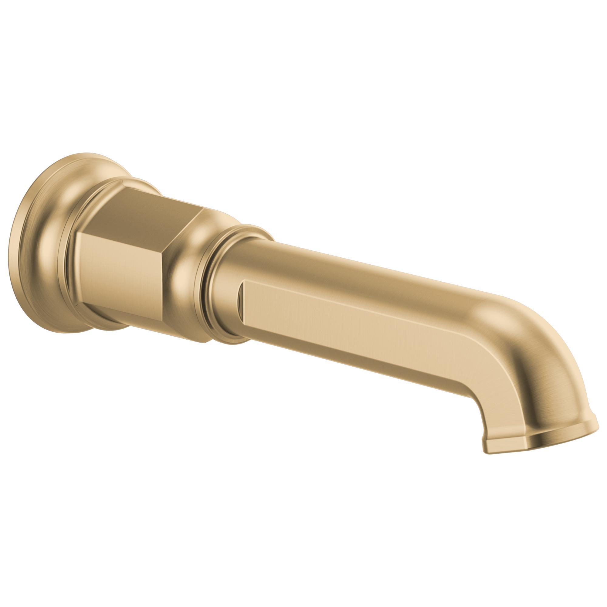 Brizo® RP100328GL Invari™ Non-Diverter Tub Spout, 1/2 in, For Use With Shower Diverter System, Solid Brass, Luxe Gold, Import