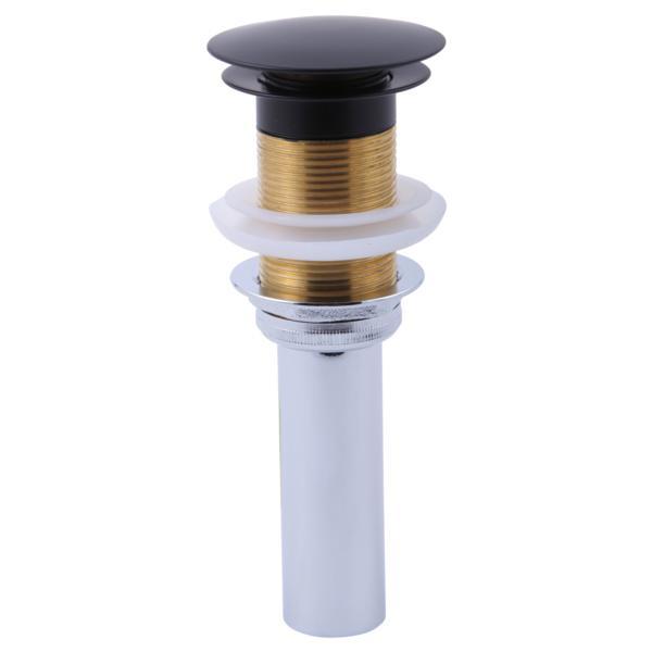 Brizo® RP72413BL Pushbutton Activated Pop-Up Drain Assembly, Matte Black, Brass Drain