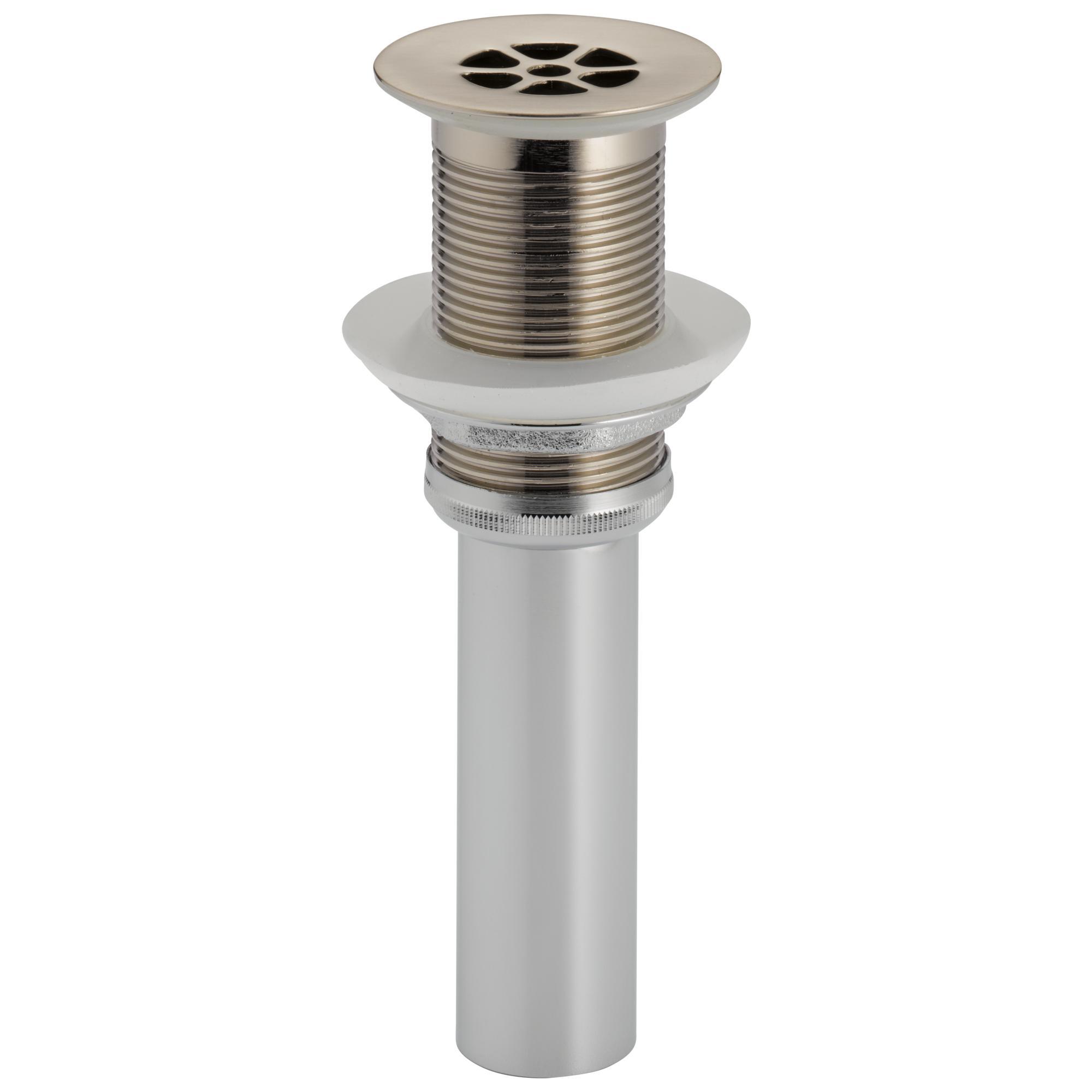 Brizo® RP72411NK Grid Strainer without Overflow, 2-3/8 in Nominal, 2-3/8 in OAL, Brass, Brilliance® Luxe Nickel, Import