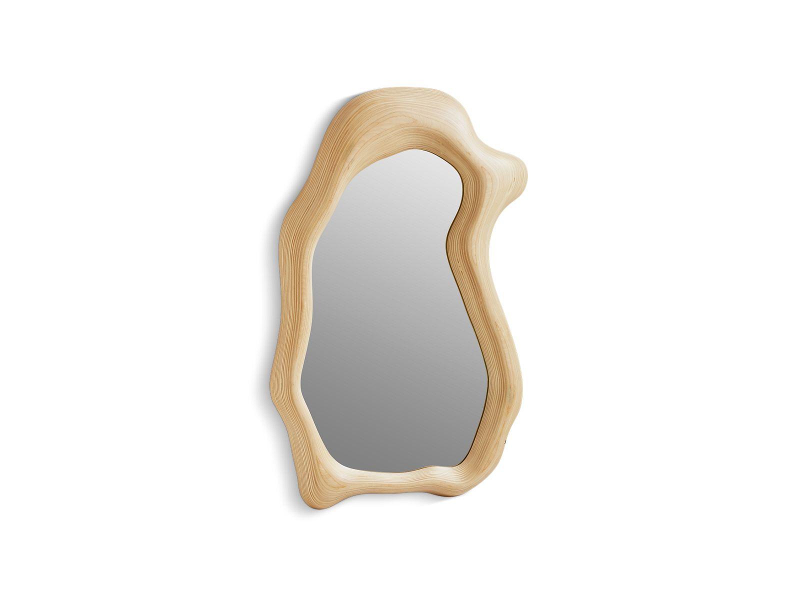 Kohler® 32317-STH K-32317 Landshapes by Daniel Arsham Framed Mirror, Arch Shape, 38-11/16 in L x 26-11/16 in W, Stratified Birch, Import