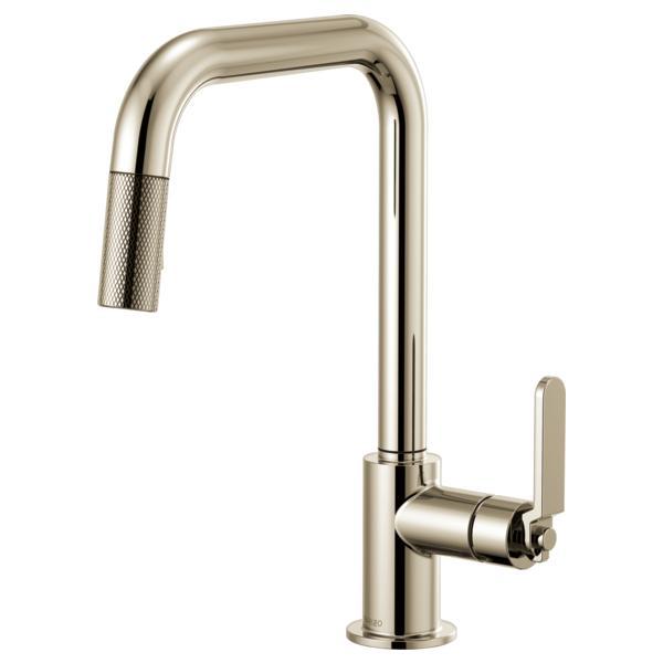 Brizo® 63054LF-PN Litze™ Pull-Down Kitchen Faucet, 1.8 gpm Flow Rate, Polished Nickel, 1 Handles, 1 Faucet Holes, Function: Traditional, Domestic