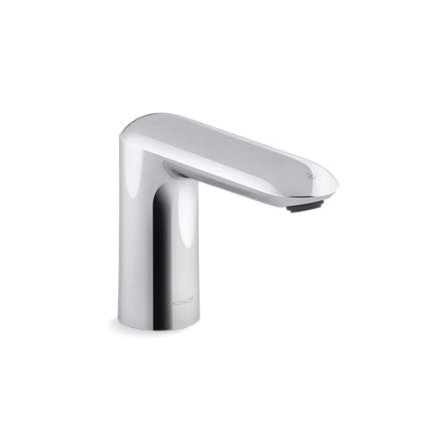 Kohler® 104K37-SANA-CP DC Powered Bathroom Sink Faucet, Kumin®, Commercial, 0.5 gpm Flow Rate, 4 in H Spout, Grid Drain, 1 Faucet Hole, Polished Chrome, Function: Touchless