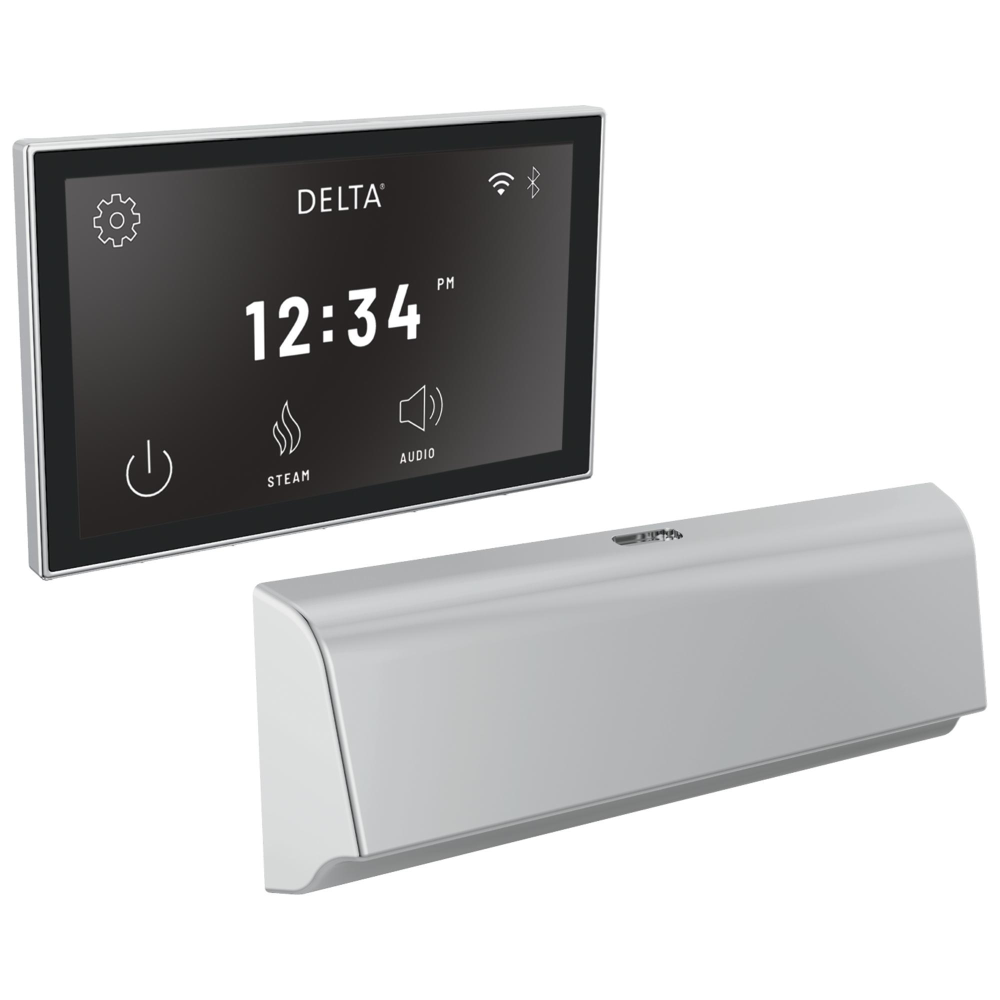 DELTA® 5CB-550L-PR Unilateral Steam Shower Control, Digital Display, Lumicoat Chrome, Domestic