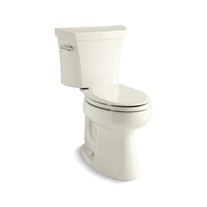 Kohler® 3999-96 2-Piece Toilet, Highline® Comfort Height®, Elongated Bowl, 16-1/2 in H Rim, 12 in Rough-In, 1.28 gpf, Biscuit