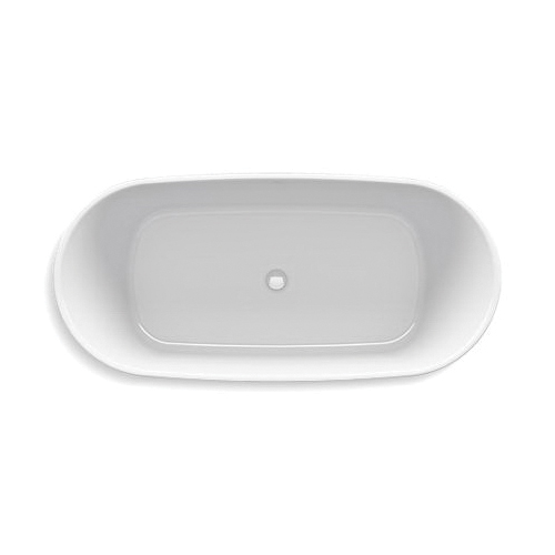 Kohler® 25984-0 Ceric™ Freestanding Bath, 59-15/16 in L x 29-1/16 in W, Center Toe-Tap Drain, White