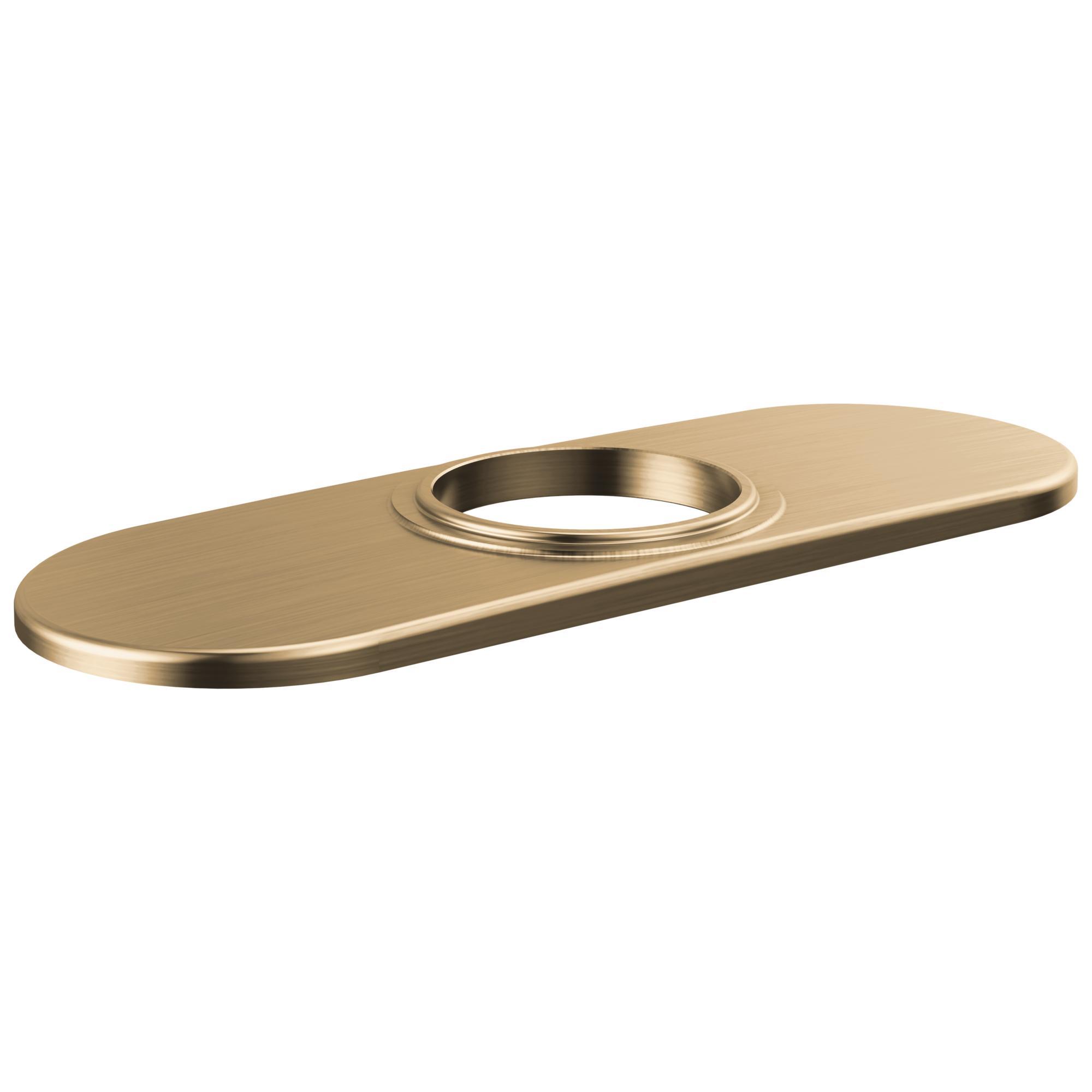 DELTA® RP102057CZPR Escutcheon and Gasket, For Use With Tetra Bath Collection, 6 in L x 2.13 in W x 0.31 in H, Zinc, Lumicoat Champagne Bronze, Import