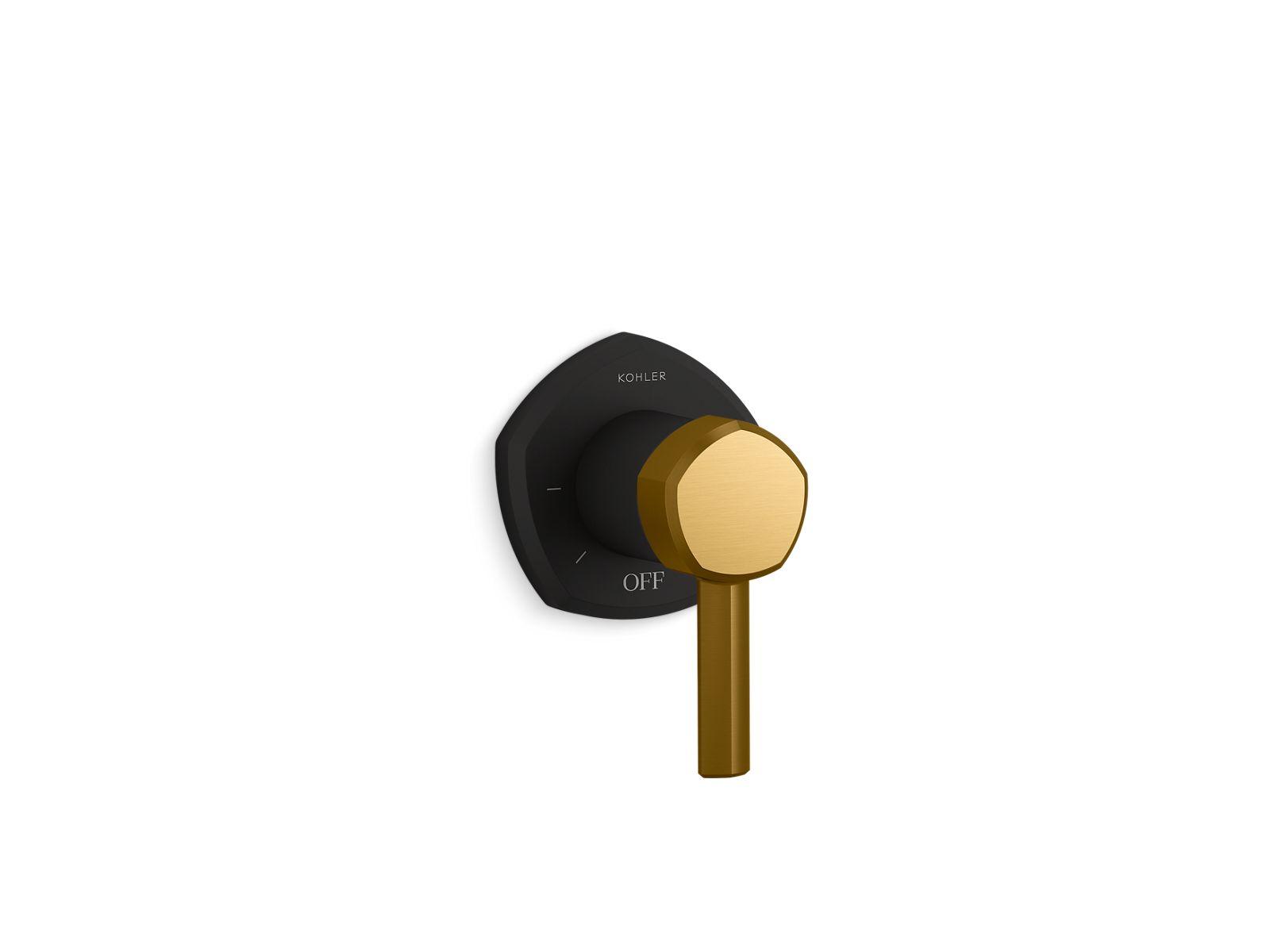Kohler® T27041-4-BMB T27041-4 Volume Control Valve Trim, Matte Black With Moderne Brass