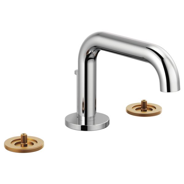 Brizo® 65334LF-PCLHP Litze® Widespread Lavatory Faucet, 1.5 gpm Flow Rate, 3 in H Spout, 6 to 16 in Center, Polished Chrome, 2 Handles, Metal Pop-Up Drain, Import