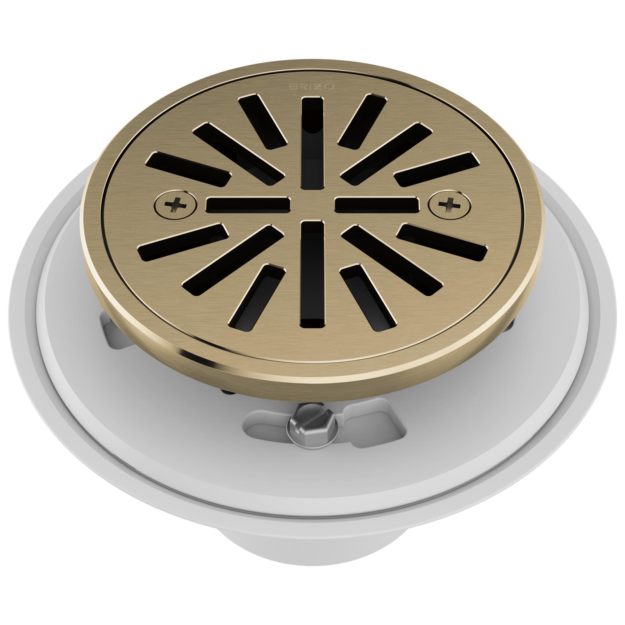 Brizo® BT061414-GL Round Shower Drain, 4 in Nominal, Import