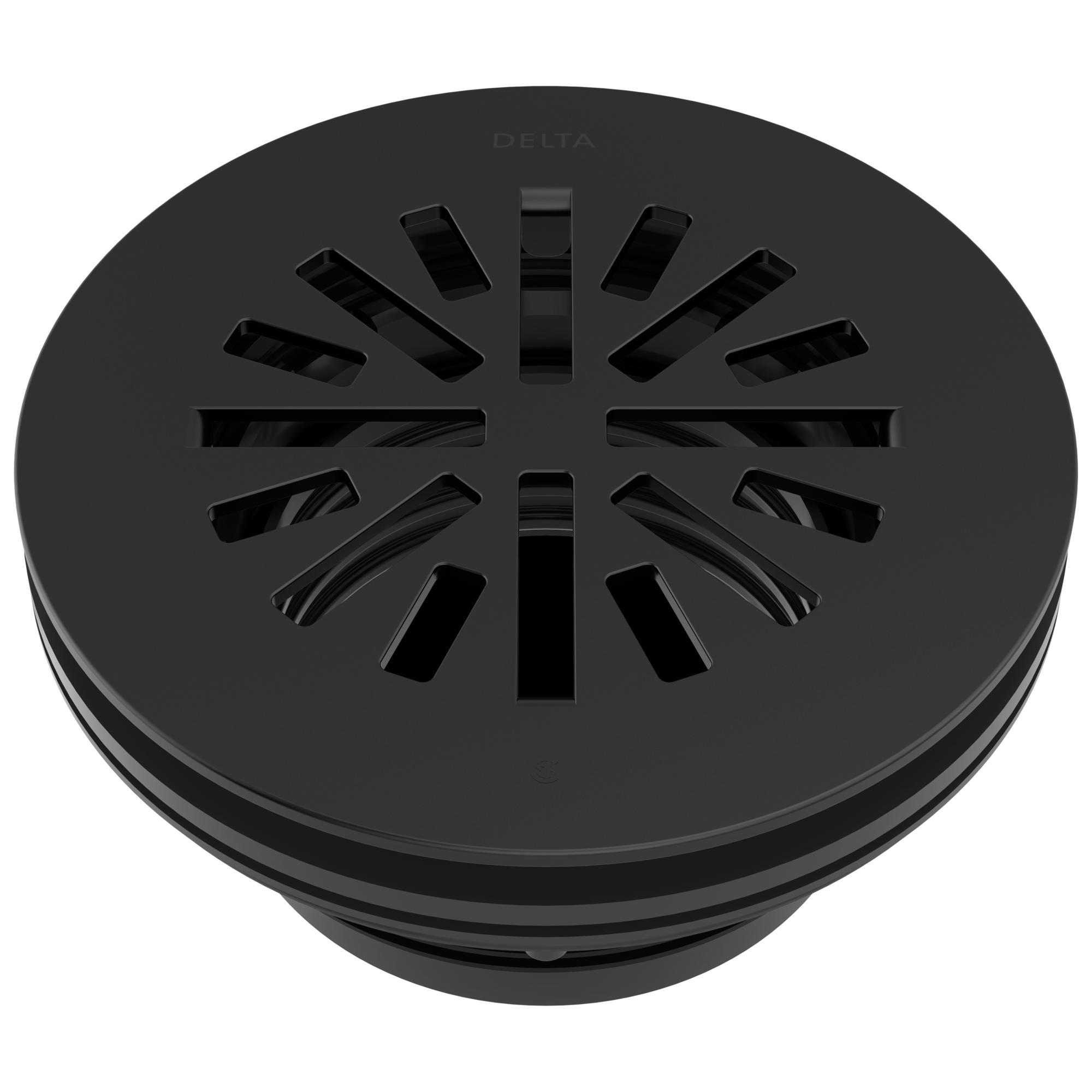 DELTA® DT051411-BL Round Shower Drain, 4 in Nominal, Brass Drain, Import