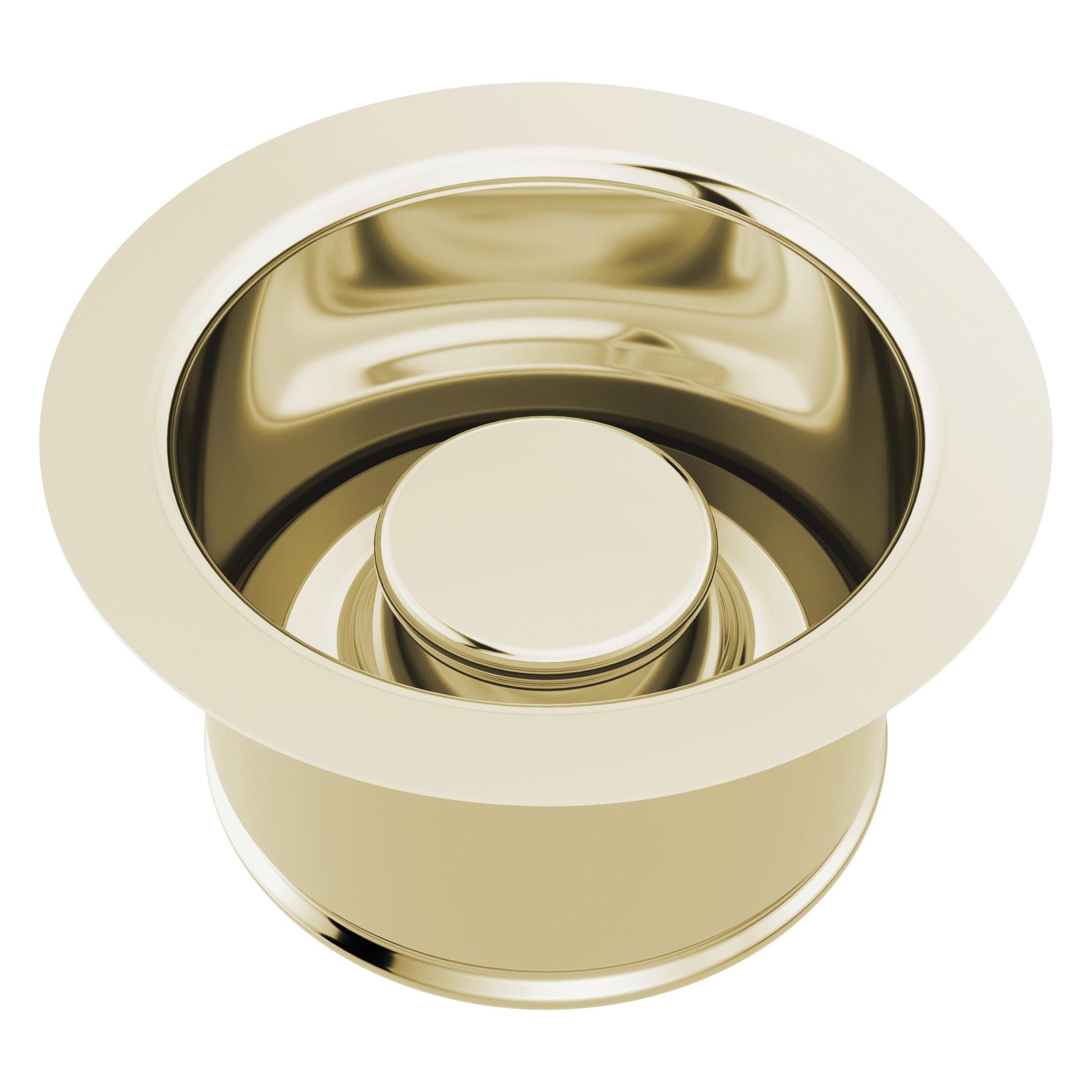 Brizo® 69072-PN Kitchen Sink Disposal Flange with Stopper, 4-1/2 in Nominal, 4-1/2 in OAL, Solid Brass, Polished Nickel, Import