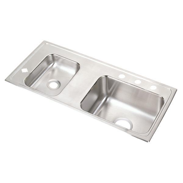 Just Manufacturing DCRADA1737AR554-J Classroom ADA Sink Right, Rectangular Shape, 5-1/2 in H x 17 in W x 37-1/4 in L, Drop-In Mounting, 304 Stainless Steel, Lustrous Satin, Domestic
