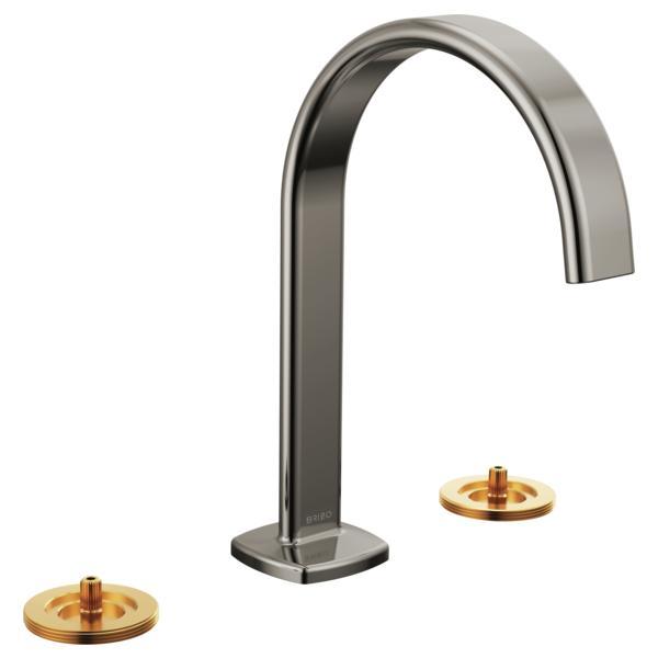 Brizo® 65367LF-BNXLHP-ECO Bathroom Faucet, 1.2 gpm Flow Rate, 5.25 in H Spout, 10, 11, 12, 13, 14, 15, 16, 4, 5, 6, 7, 8, 9 in Center, Brilliance Black Onyx, 2 Handles, Import