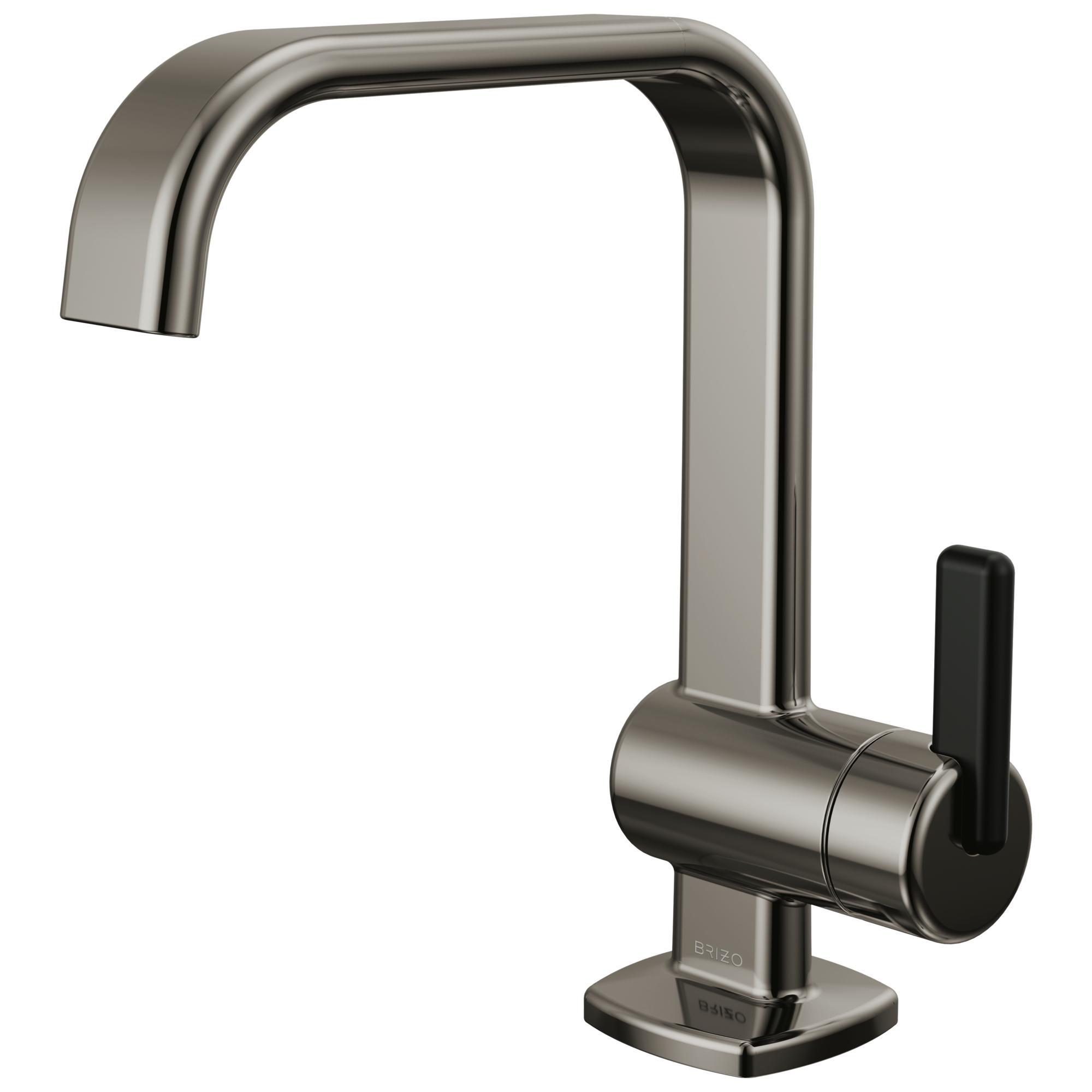 Brizo® 65067LF-BNXBL-ECO Allaria™ Single Handle Lavatory Faucet, 1.2 gpm Flow Rate, 5.81 in H Spout, 1 Handles, 1 Faucet Holes, Brilliance Black Onyx/Matte Black, Lavatory Function