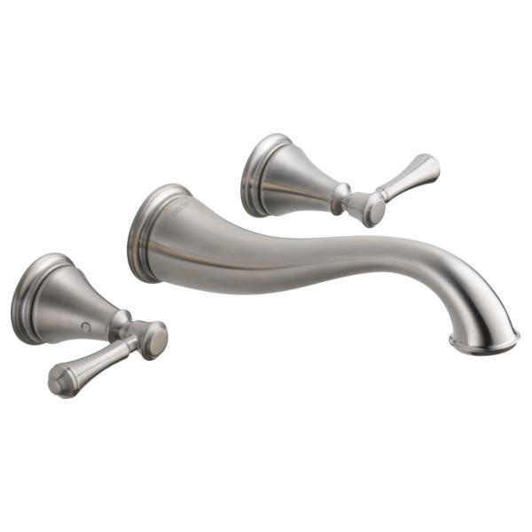 DELTA® T3597LF-SSWL Cassidy™ Lavatory Faucet Trim, Commercial, 1.2 gpm Flow Rate, 8 in Center, Brilliance® Stainless Steel, 2 Handles, Function: Traditional