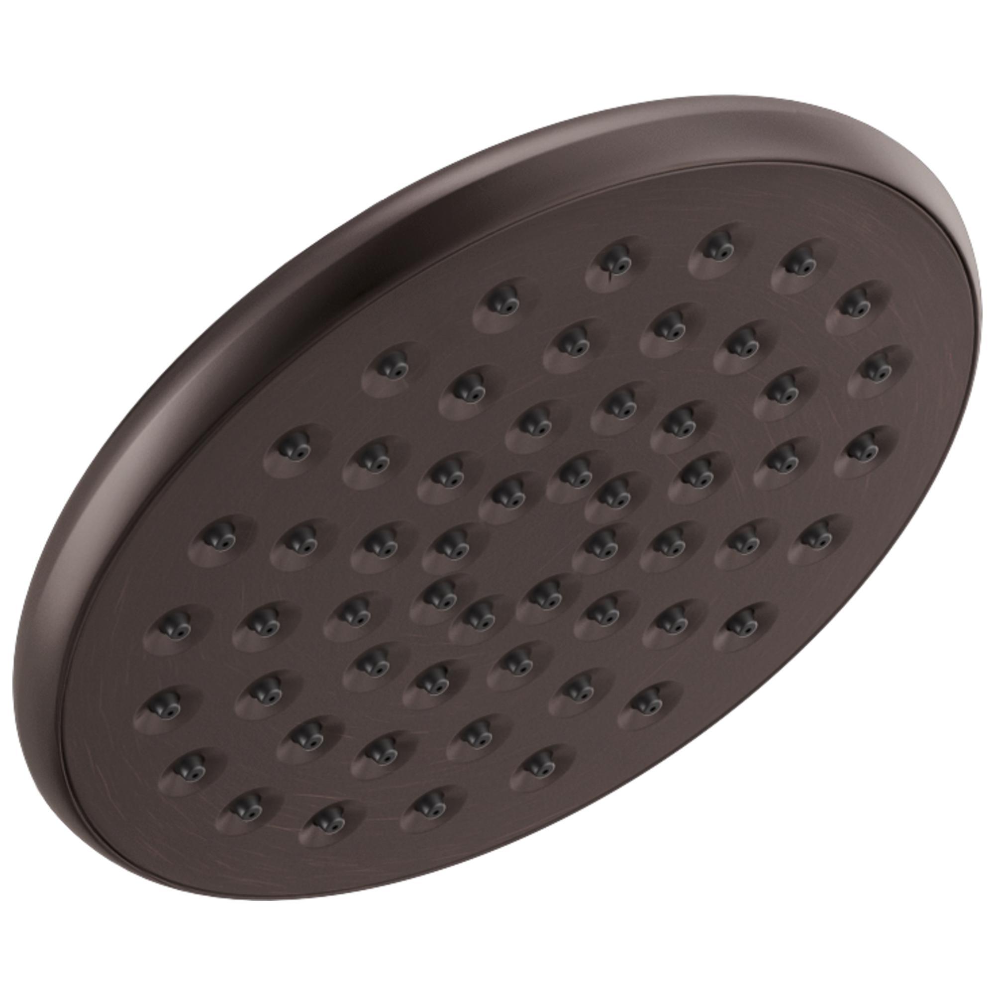 DELTA® 52433-RB Universal Showering Single Function Raincan Shower Head, 1.75 gpm Max Flow, 1 Sprays, 6 in Dia x 2 in H Head, Import