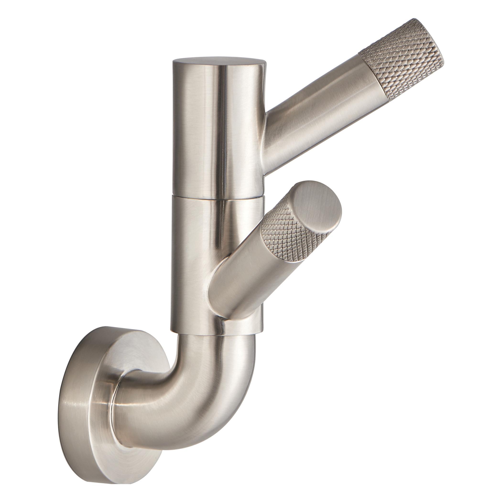 Brizo® 693537-NK Litze™ Rotating Robe Hook With Knurling, 2 Hooks, 4-7/8 in OAH, Import
