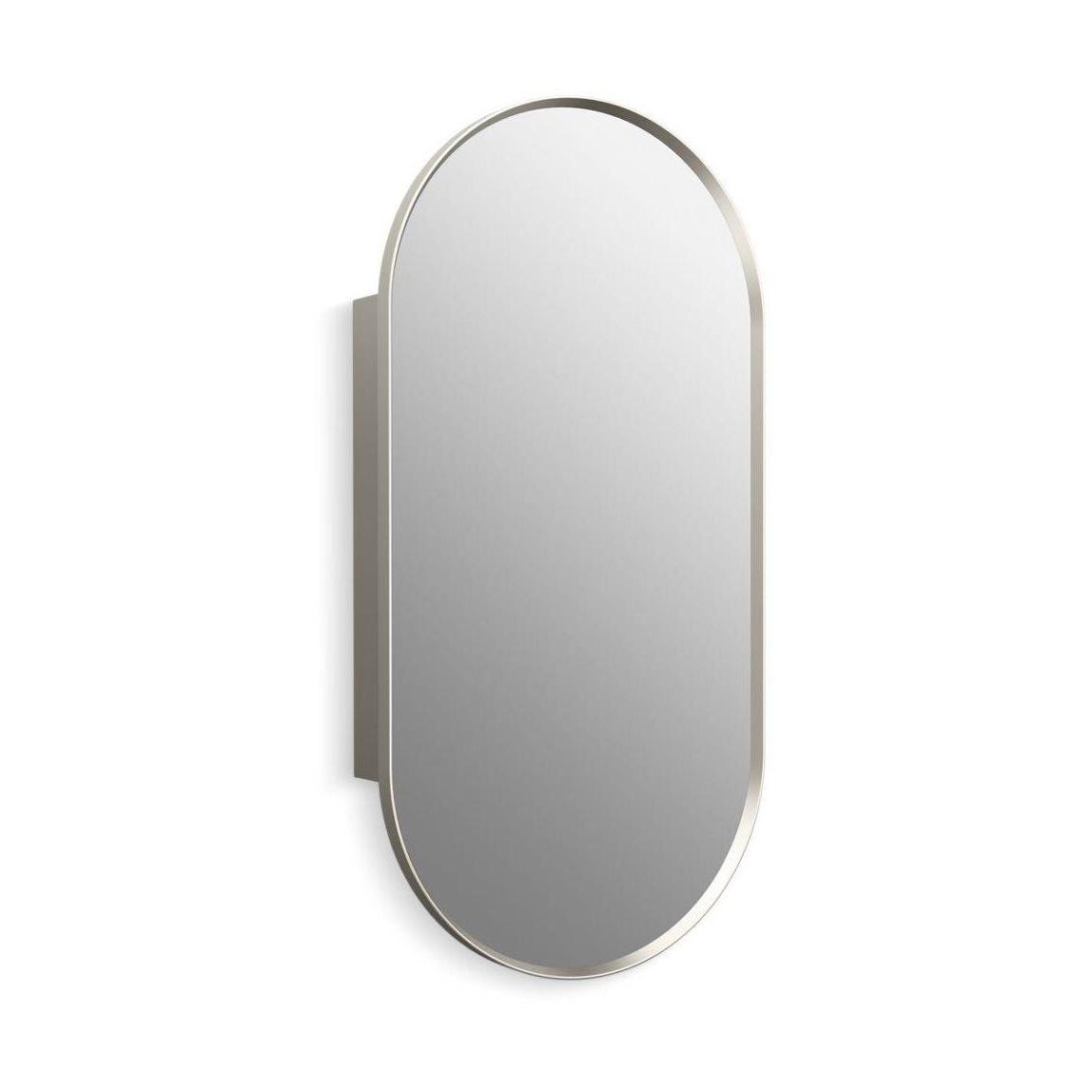 Kohler® 35574-BNL 35574 Verdera® Framed Medicine Cabinet, 5-9/16 in OAL 20 in OAW 40 in OAH, Anodized Aluminum, Brushed Nickel