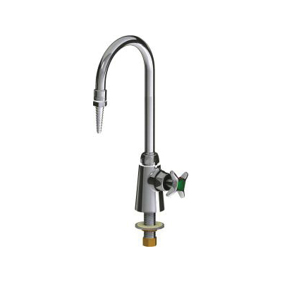 Chicago Faucet® LWS1-A11-A Single Inlet Laboratory Water Faucet, Polished Chrome, Domestic, Commercial