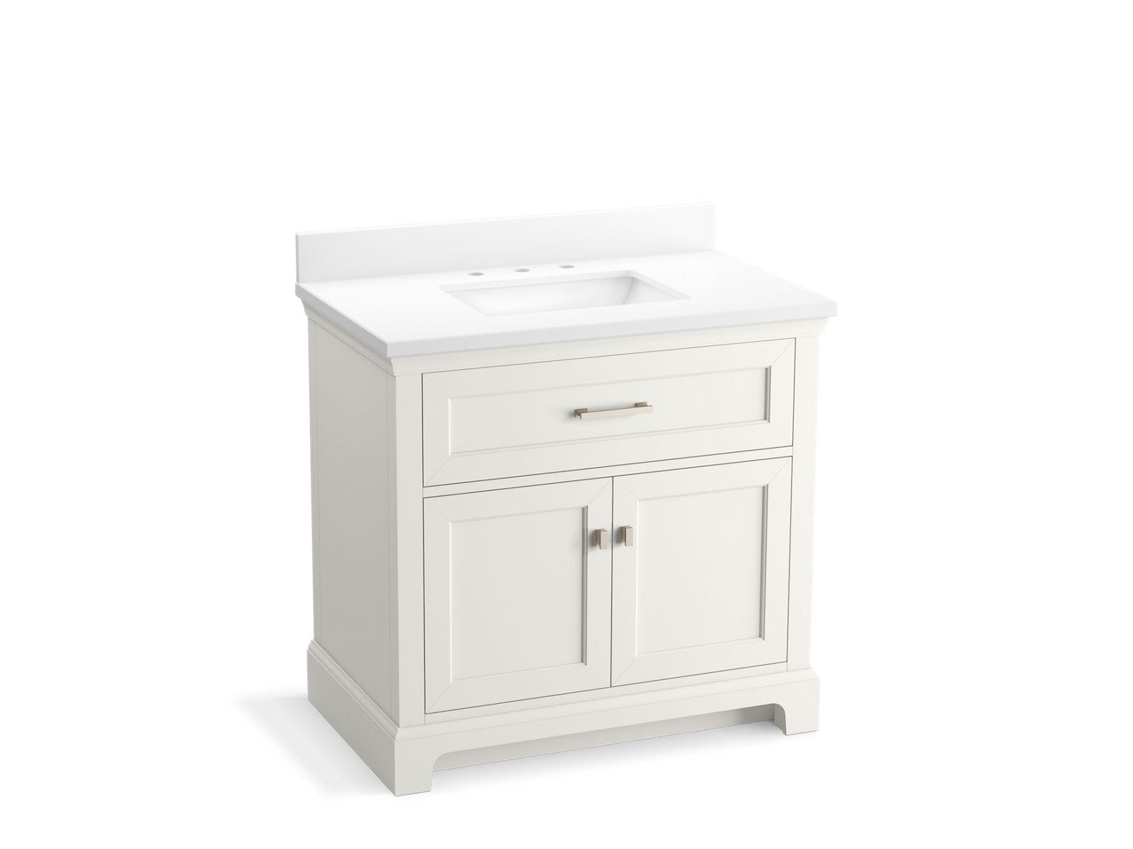 Kohler® 29261-BD1-0 Charlemont™ Vanity Cabinet with Sink and Top, 39-11/16 in OAH x 36 in OAW x 22-7/16 in OAD