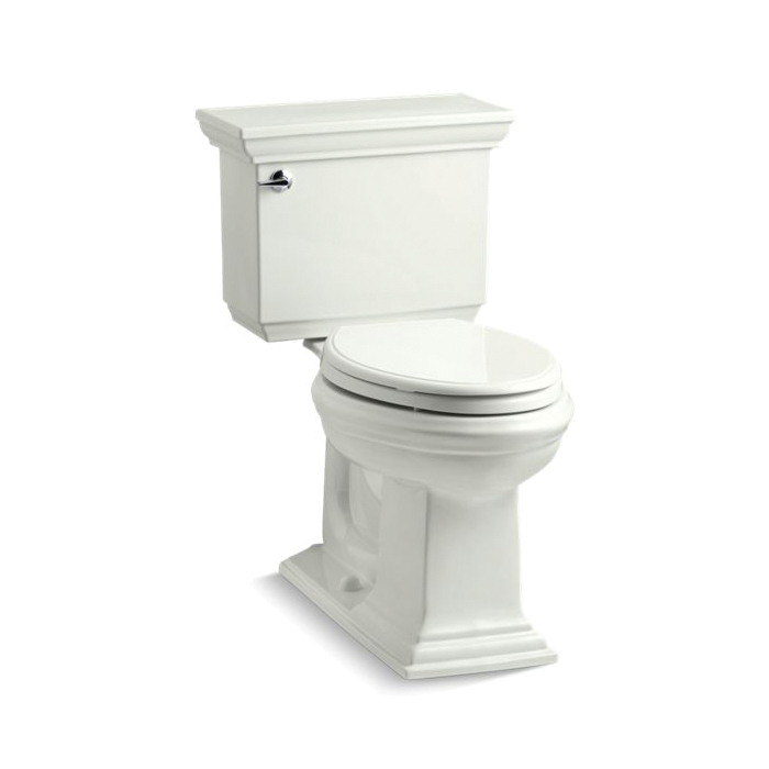 Kohler® 3817-NY 2-Piece Toilet, Memoirs® Comfort Height®, Elongated Bowl, 16-1/2 in H Rim, 12 in Rough-In, 1.28 gpf, Dune